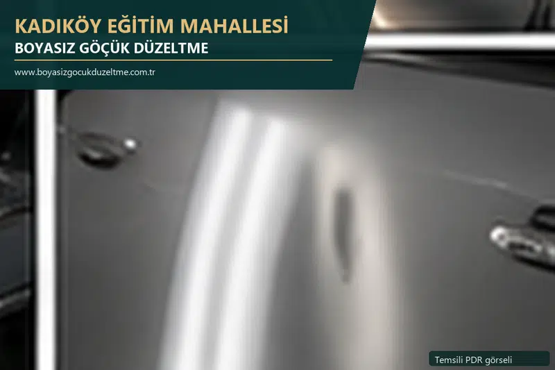 Kadıköy Eğitim Mahallesi sabit nokta ve mobil PDR randevusunu anlatan temsili otomobil hizmeti görseli