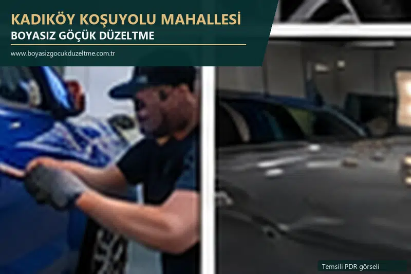 Kadıköy Koşuyolu Mahallesi sabit nokta ve mobil PDR randevusunu anlatan temsili otomobil hizmeti görseli
