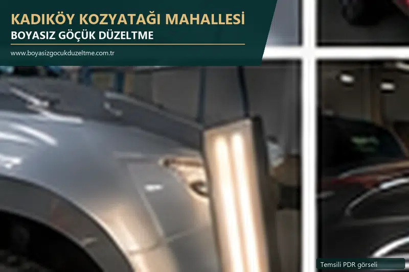 Kadıköy Kozyatağı Mahallesi sabit nokta ve mobil PDR randevusunu anlatan temsili otomobil hizmeti görseli