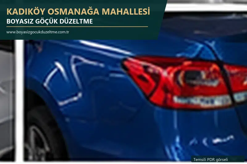 Kadıköy Osmanağa Mahallesi sabit nokta ve mobil PDR randevusunu anlatan temsili otomobil hizmeti görseli