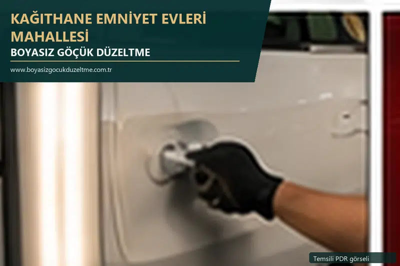 Kağıthane Emniyet Evleri Mahallesi sabit nokta ve mobil PDR randevusunu anlatan temsili otomobil hizmeti görseli