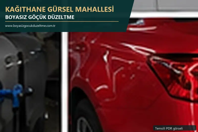 Kağıthane Gürsel Mahallesi sabit nokta ve mobil PDR randevusunu anlatan temsili otomobil hizmeti görseli
