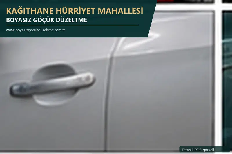Kağıthane Hürriyet Mahallesi sabit nokta ve mobil PDR randevusunu anlatan temsili otomobil hizmeti görseli