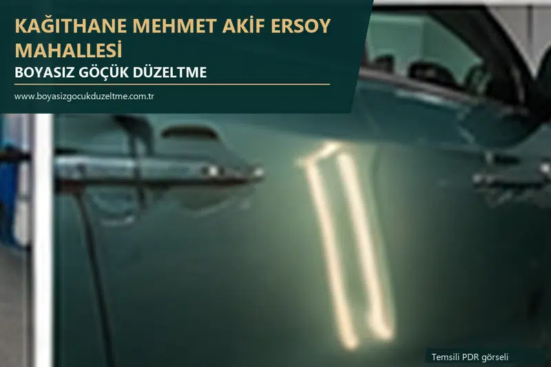 Kağıthane Mehmet Akif Ersoy Mahallesi sabit nokta ve mobil PDR randevusunu anlatan temsili otomobil hizmeti görseli