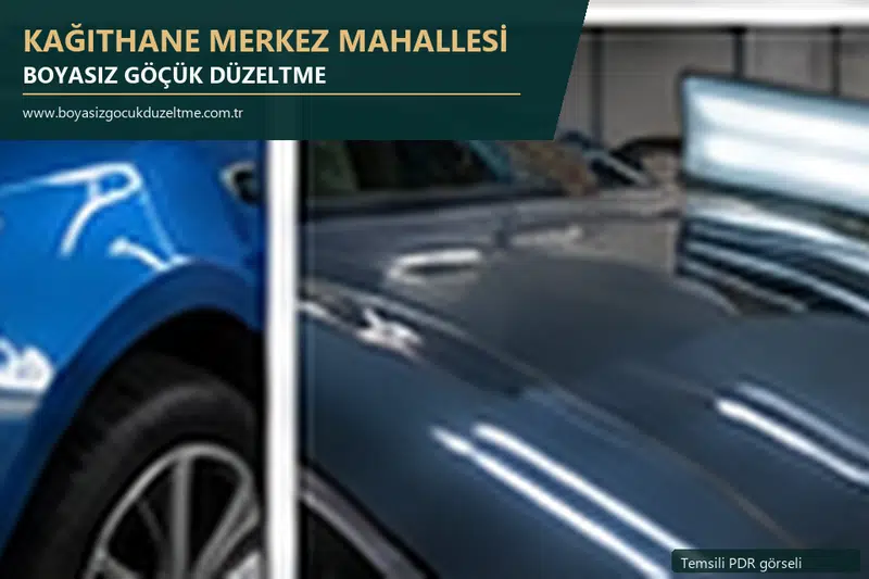 Kağıthane Merkez Mahallesi sabit nokta ve mobil PDR randevusunu anlatan temsili otomobil hizmeti görseli