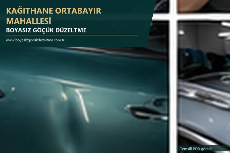 Kağıthane Ortabayır Mahallesi sabit nokta ve mobil PDR randevusunu anlatan temsili otomobil hizmeti görseli