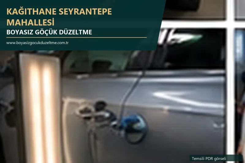 Kağıthane Seyrantepe Mahallesi sabit nokta ve mobil PDR randevusunu anlatan temsili otomobil hizmeti görseli