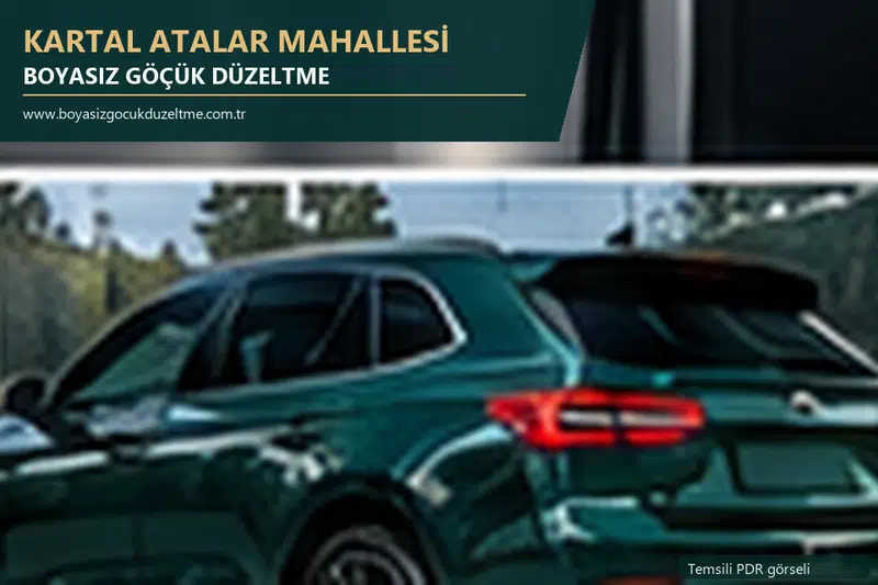Kartal Atalar Mahallesi sabit nokta ve mobil PDR randevusunu anlatan temsili otomobil hizmeti görseli