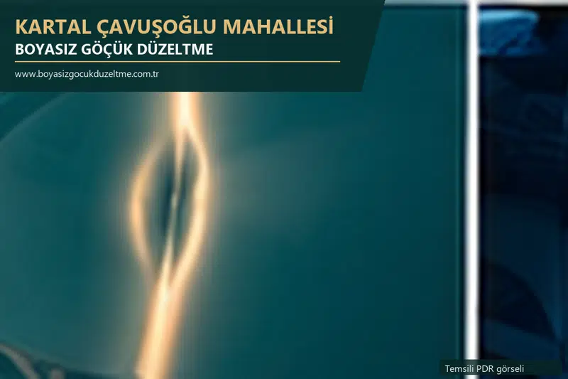Kartal Çavuşoğlu Mahallesi hizmet rehberi için modern otomobil ve boyasız göçük incelemesini anlatan temsili görsel