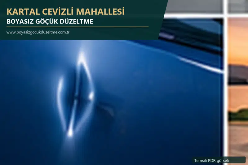 Kartal Cevizli Mahallesi sabit nokta ve mobil PDR randevusunu anlatan temsili otomobil hizmeti görseli