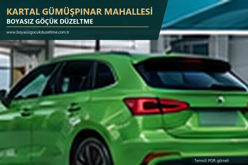 Kartal Gümüşpınar Mahallesi sabit nokta ve mobil PDR randevusunu anlatan temsili otomobil hizmeti görseli