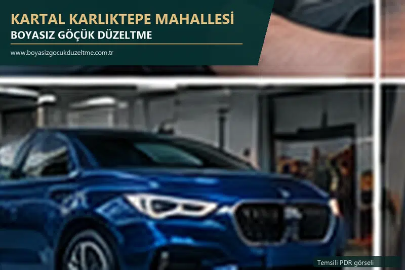 Kartal Karlıktepe Mahallesi sabit nokta ve mobil PDR randevusunu anlatan temsili otomobil hizmeti görseli