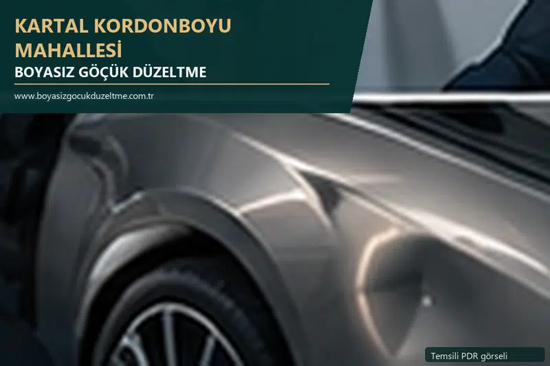 Kartal Kordonboyu Mahallesi sabit nokta ve mobil PDR randevusunu anlatan temsili otomobil hizmeti görseli