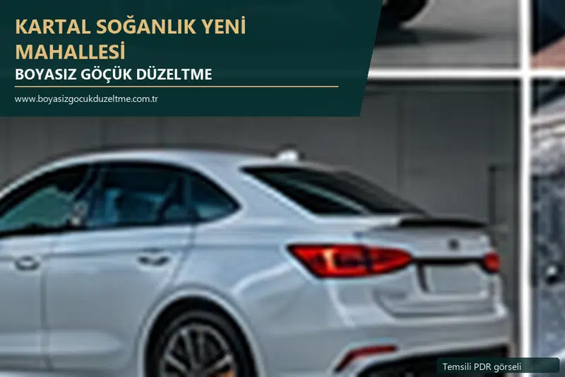Kartal Soğanlık Yeni Mahallesi sabit nokta ve mobil PDR randevusunu anlatan temsili otomobil hizmeti görseli