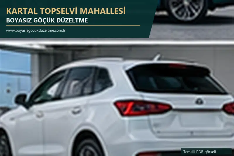 Kartal Topselvi Mahallesi sabit nokta ve mobil PDR randevusunu anlatan temsili otomobil hizmeti görseli