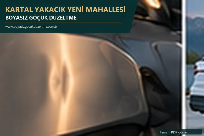 Kartal Yakacık Yeni Mahallesi sabit nokta ve mobil PDR randevusunu anlatan temsili otomobil hizmeti görseli