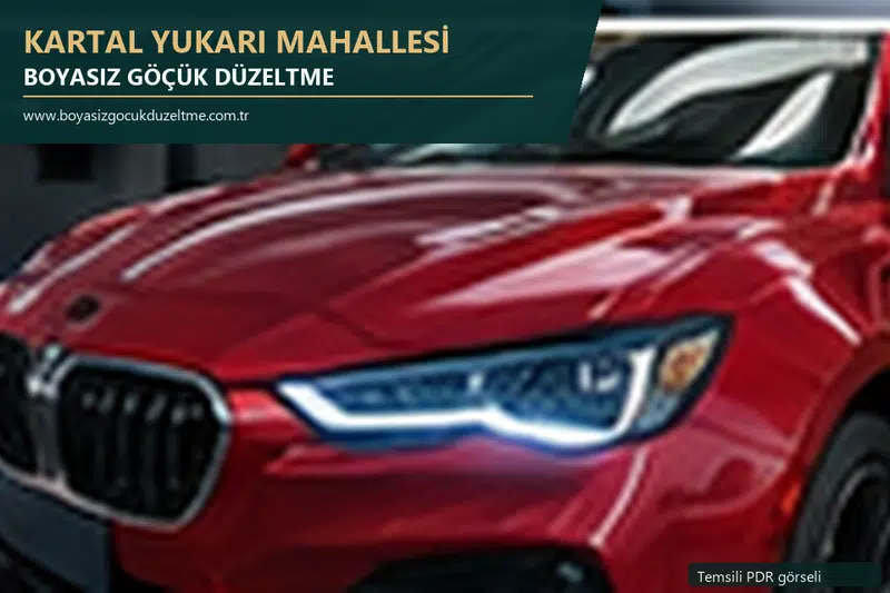 Kartal Yukarı Mahallesi sabit nokta ve mobil PDR randevusunu anlatan temsili otomobil hizmeti görseli