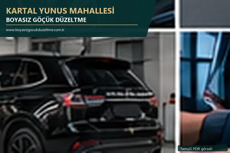 Kartal Yunus Mahallesi sabit nokta ve mobil PDR randevusunu anlatan temsili otomobil hizmeti görseli