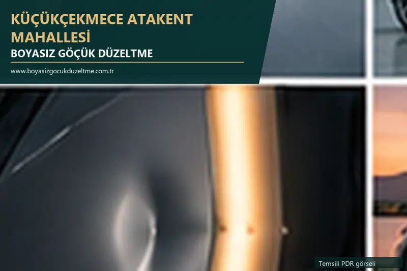 Küçükçekmece Atakent Mahallesi sabit nokta ve mobil PDR randevusunu anlatan temsili otomobil hizmeti görseli