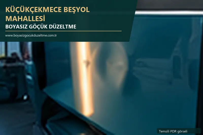 Küçükçekmece Beşyol Mahallesi sabit nokta ve mobil PDR randevusunu anlatan temsili otomobil hizmeti görseli