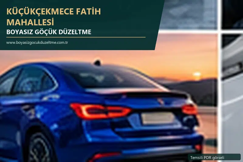Küçükçekmece Fatih Mahallesi sabit nokta ve mobil PDR randevusunu anlatan temsili otomobil hizmeti görseli