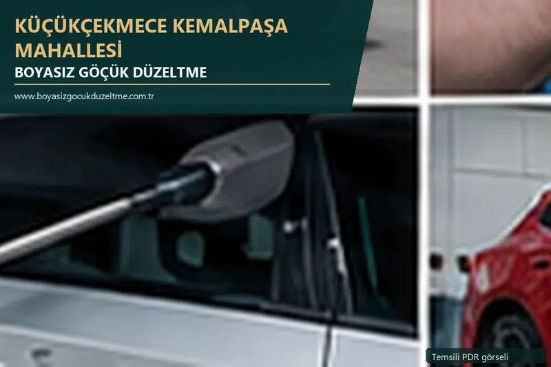 Küçükçekmece Kemalpaşa Mahallesi sabit nokta ve mobil PDR randevusunu anlatan temsili otomobil hizmeti görseli