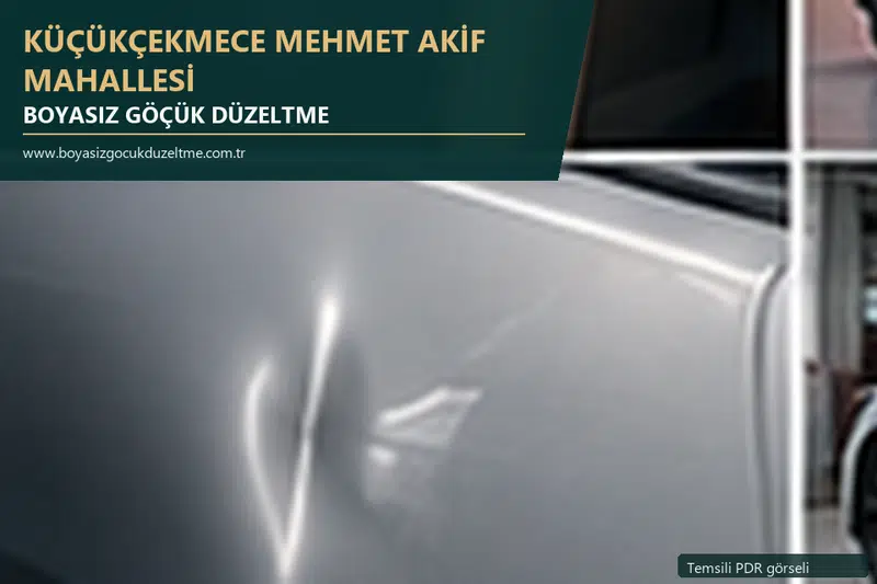 Küçükçekmece Mehmet Akif Mahallesi sabit nokta ve mobil PDR randevusunu anlatan temsili otomobil hizmeti görseli
