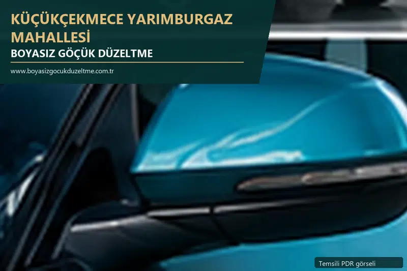 Küçükçekmece Yarımburgaz Mahallesi sabit nokta ve mobil PDR randevusunu anlatan temsili otomobil hizmeti görseli