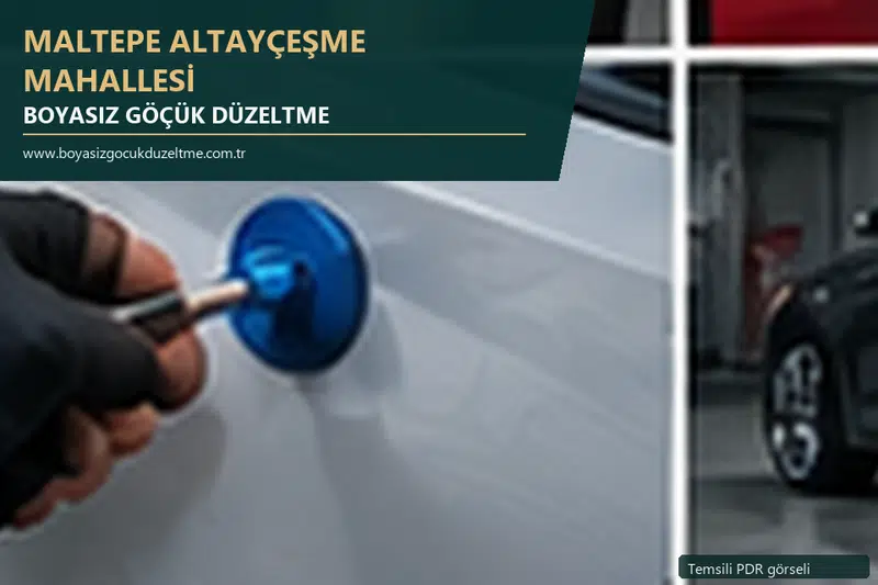 Maltepe Altayçeşme Mahallesi sabit nokta ve mobil PDR randevusunu anlatan temsili otomobil hizmeti görseli