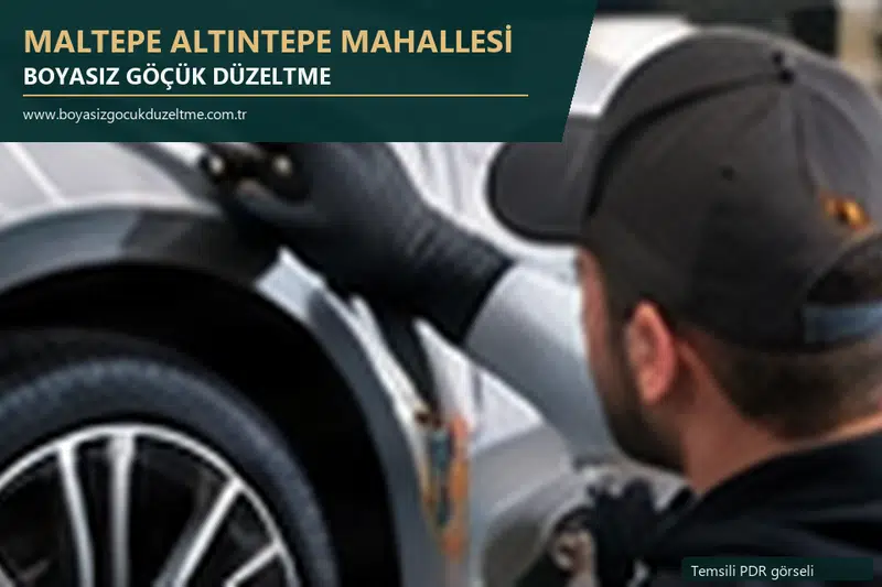 Maltepe Altıntepe Mahallesi sabit nokta ve mobil PDR randevusunu anlatan temsili otomobil hizmeti görseli