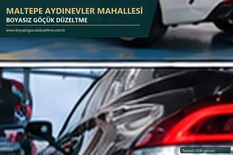 Maltepe Aydınevler Mahallesi sabit nokta ve mobil PDR randevusunu anlatan temsili otomobil hizmeti görseli