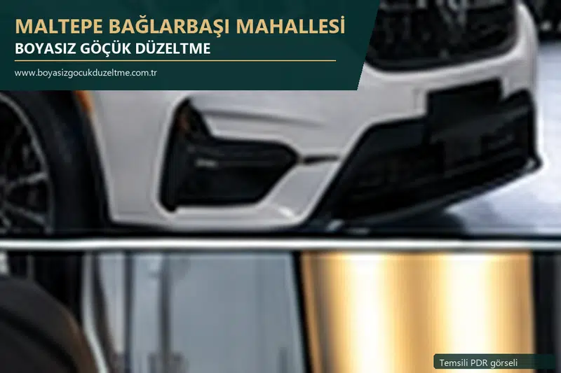 Maltepe Bağlarbaşı Mahallesi sabit nokta ve mobil PDR randevusunu anlatan temsili otomobil hizmeti görseli