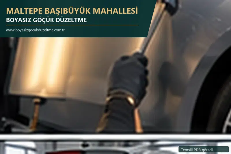 Maltepe Başıbüyük Mahallesi sabit nokta ve mobil PDR randevusunu anlatan temsili otomobil hizmeti görseli