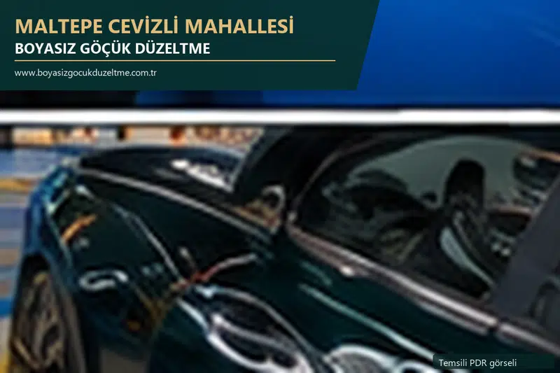 Maltepe Cevizli Mahallesi sabit nokta ve mobil PDR randevusunu anlatan temsili otomobil hizmeti görseli