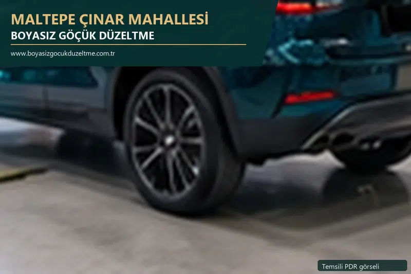 Maltepe Çınar Mahallesi sabit nokta ve mobil PDR randevusunu anlatan temsili otomobil hizmeti görseli