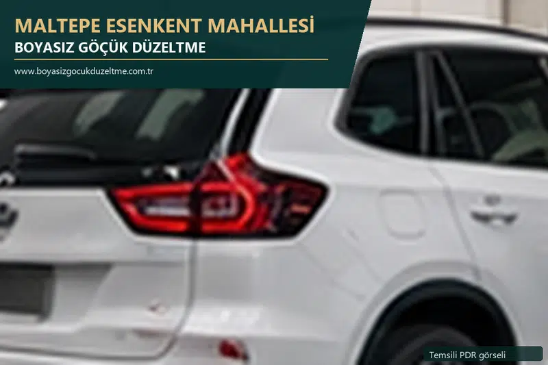 Maltepe Esenkent Mahallesi sabit nokta ve mobil PDR randevusunu anlatan temsili otomobil hizmeti görseli