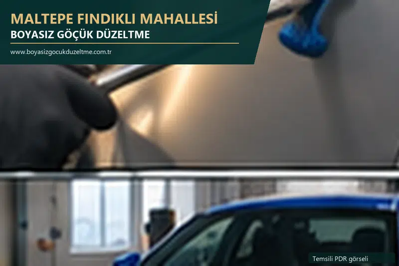 Maltepe Fındıklı Mahallesi sabit nokta ve mobil PDR randevusunu anlatan temsili otomobil hizmeti görseli