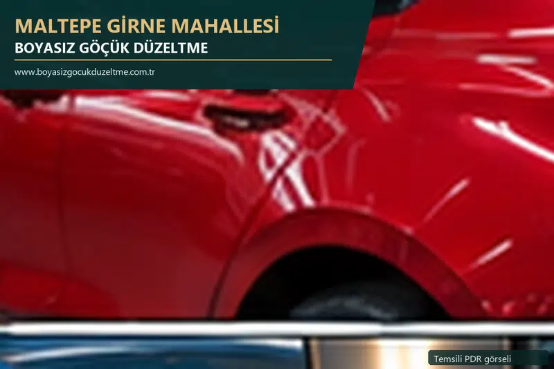 Maltepe Girne Mahallesi sabit nokta ve mobil PDR randevusunu anlatan temsili otomobil hizmeti görseli