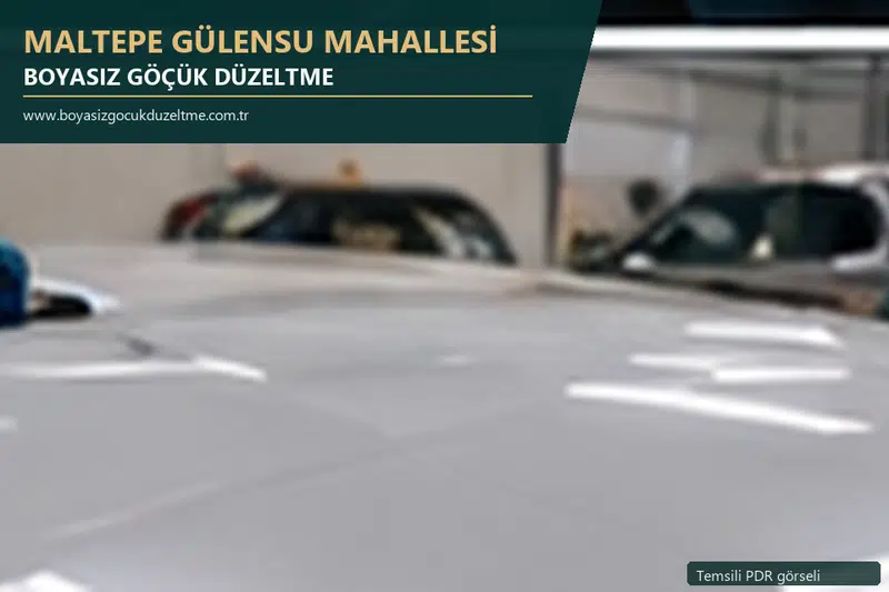Maltepe Gülensu Mahallesi sabit nokta ve mobil PDR randevusunu anlatan temsili otomobil hizmeti görseli