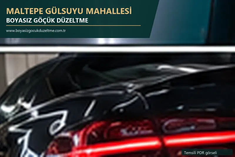 Maltepe Gülsuyu Mahallesi sabit nokta ve mobil PDR randevusunu anlatan temsili otomobil hizmeti görseli