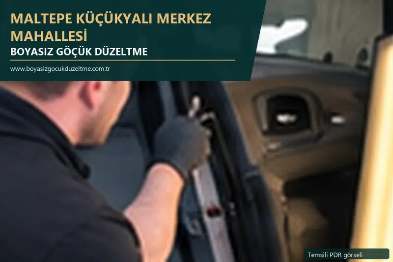 Maltepe Küçükyalı Merkez Mahallesi sabit nokta ve mobil PDR randevusunu anlatan temsili otomobil hizmeti görseli