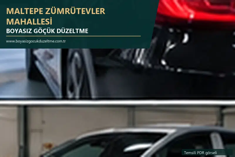 Maltepe Zümrütevler Mahallesi sabit nokta ve mobil PDR randevusunu anlatan temsili otomobil hizmeti görseli