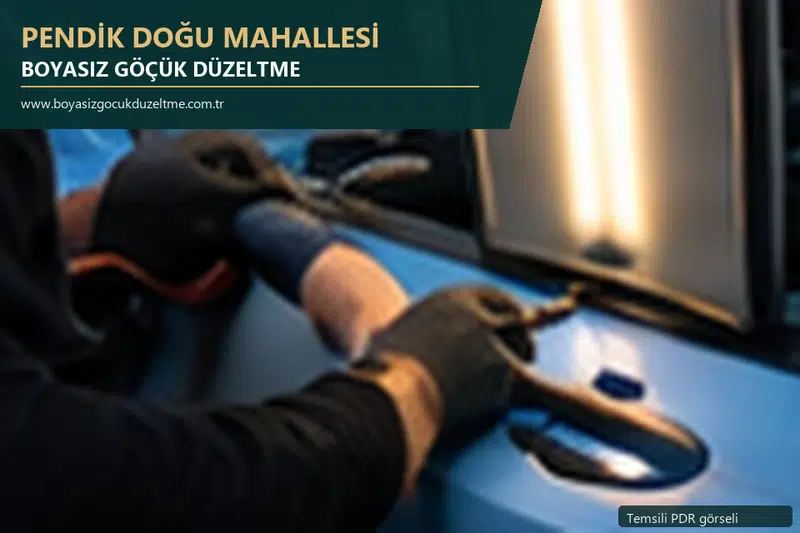 Pendik Doğu Mahallesi sabit nokta ve mobil PDR randevusunu anlatan temsili otomobil hizmeti görseli