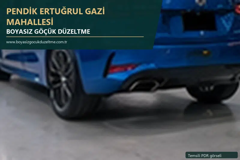 Pendik Ertuğrul Gazi Mahallesi sabit nokta ve mobil PDR randevusunu anlatan temsili otomobil hizmeti görseli