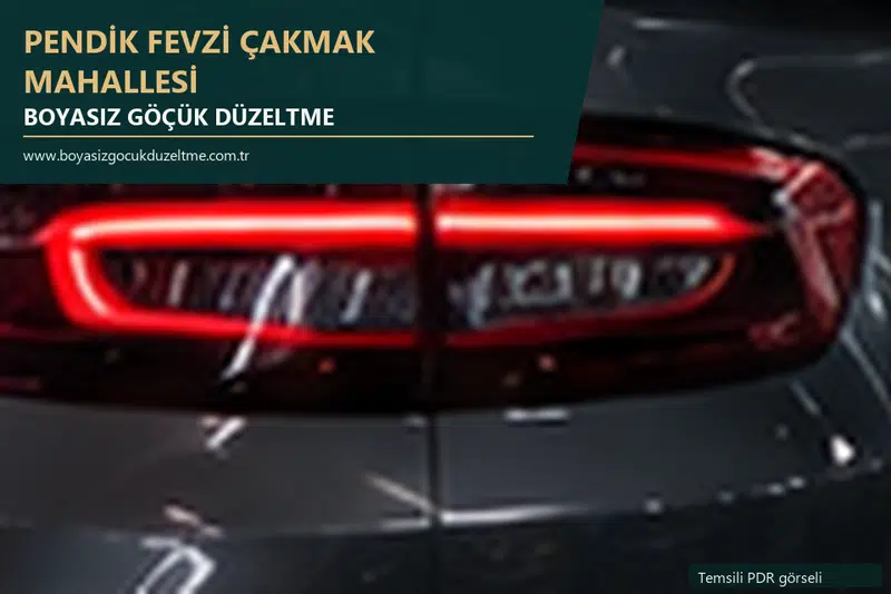Pendik Fevzi Çakmak Mahallesi sabit nokta ve mobil PDR randevusunu anlatan temsili otomobil hizmeti görseli