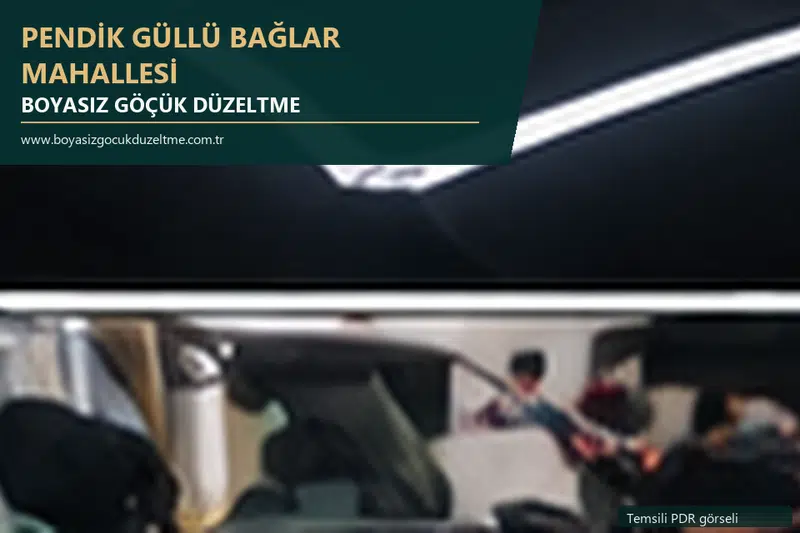 Pendik Güllü Bağlar Mahallesi sabit nokta ve mobil PDR randevusunu anlatan temsili otomobil hizmeti görseli