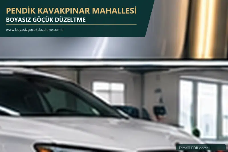Pendik Kavakpınar Mahallesi sabit nokta ve mobil PDR randevusunu anlatan temsili otomobil hizmeti görseli