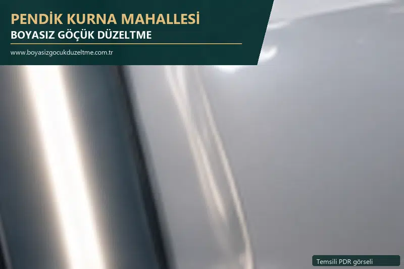 Pendik Kurna Mahallesi sabit nokta ve mobil PDR randevusunu anlatan temsili otomobil hizmeti görseli