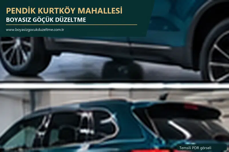 Pendik Kurtköy Mahallesi sabit nokta ve mobil PDR randevusunu anlatan temsili otomobil hizmeti görseli