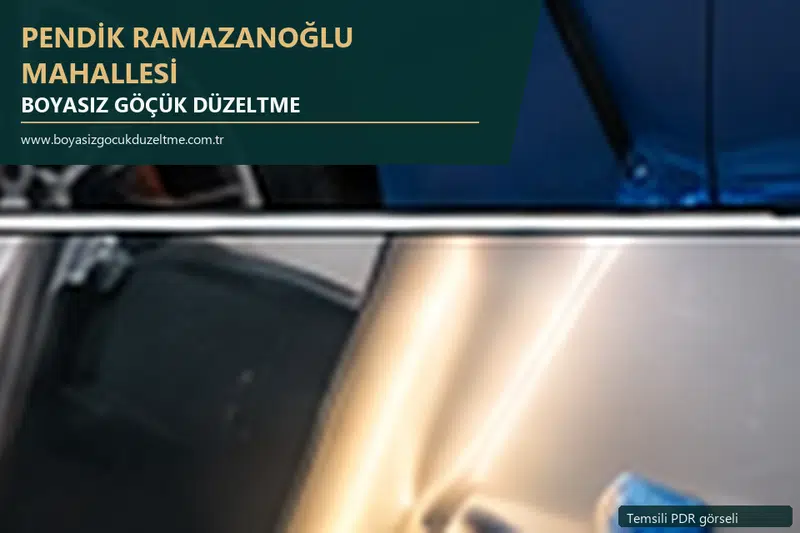 Pendik Ramazanoğlu Mahallesi sabit nokta ve mobil PDR randevusunu anlatan temsili otomobil hizmeti görseli